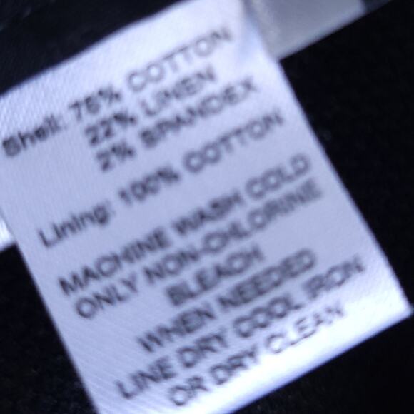 Loft One Button Blazer Linen Blend Black Size 2 Career Casual Work Jacket - Picture 6 of 6